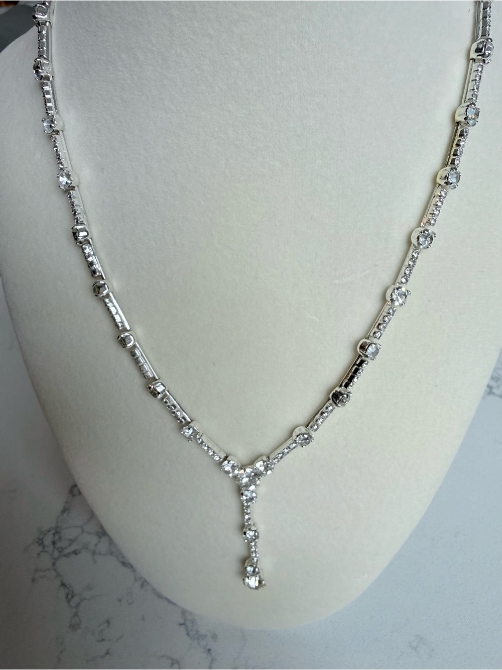 Elegant CZ Crystal Y-Lariat Necklace✨